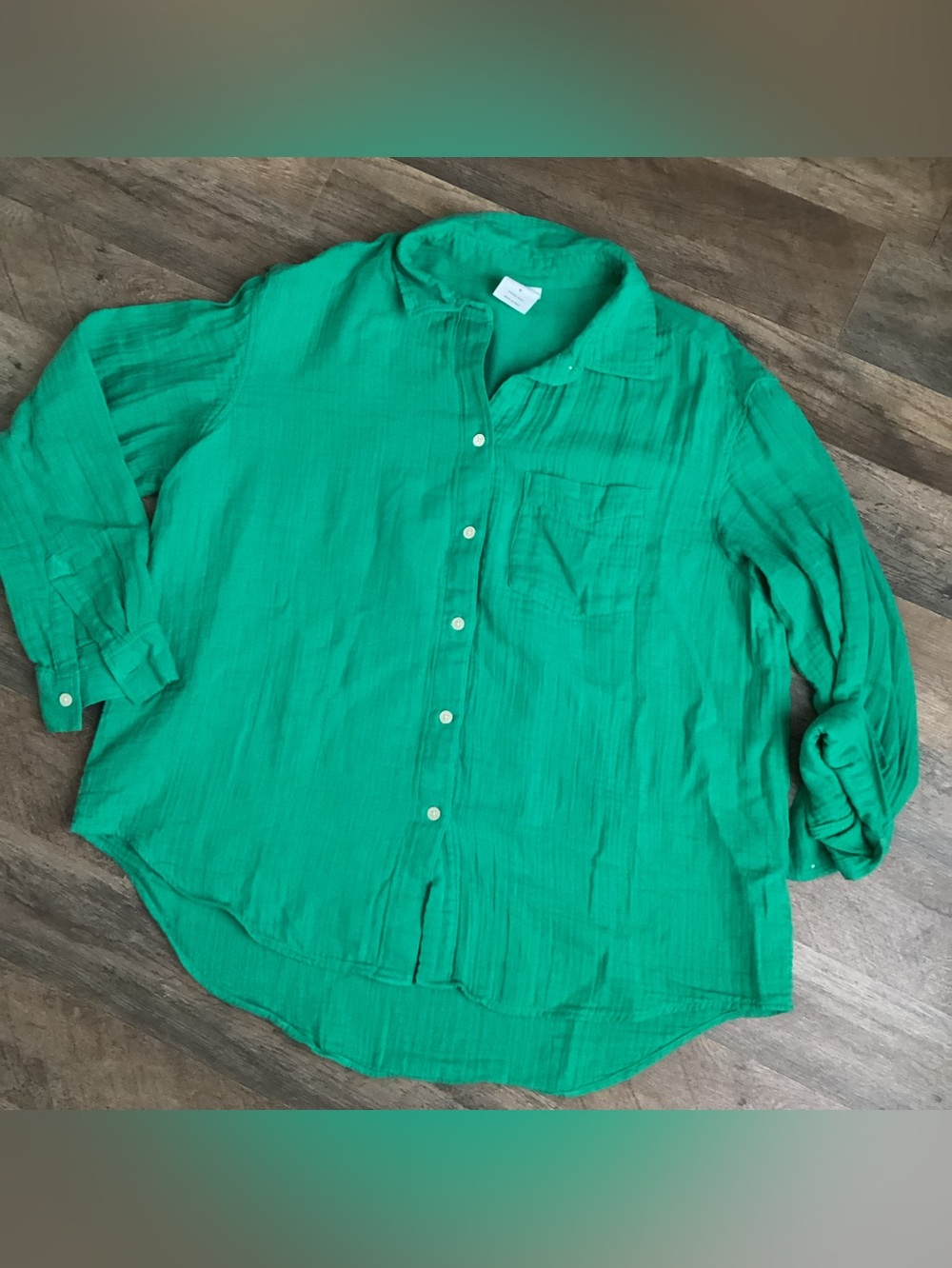 GAP Green Button-Down Shirt